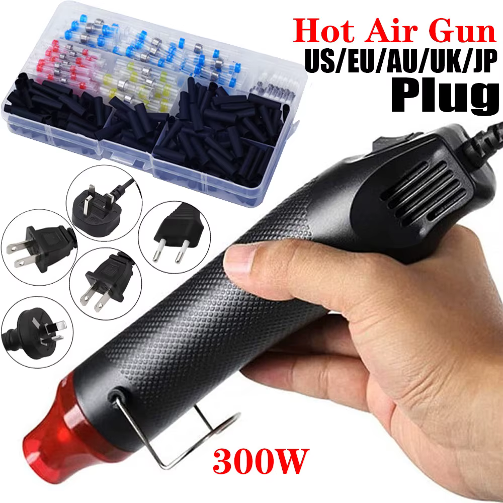 Mini pistolet thermique électrique portatif 300W, avec 300 boutons thermorétractables, pour bricolag