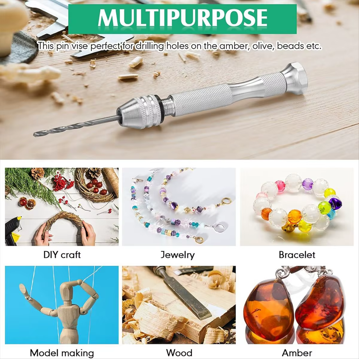 Ensemble de perceuse à main de 57 pièces pour sculpture artisanale fiable, Mini forets à Micro torsi
