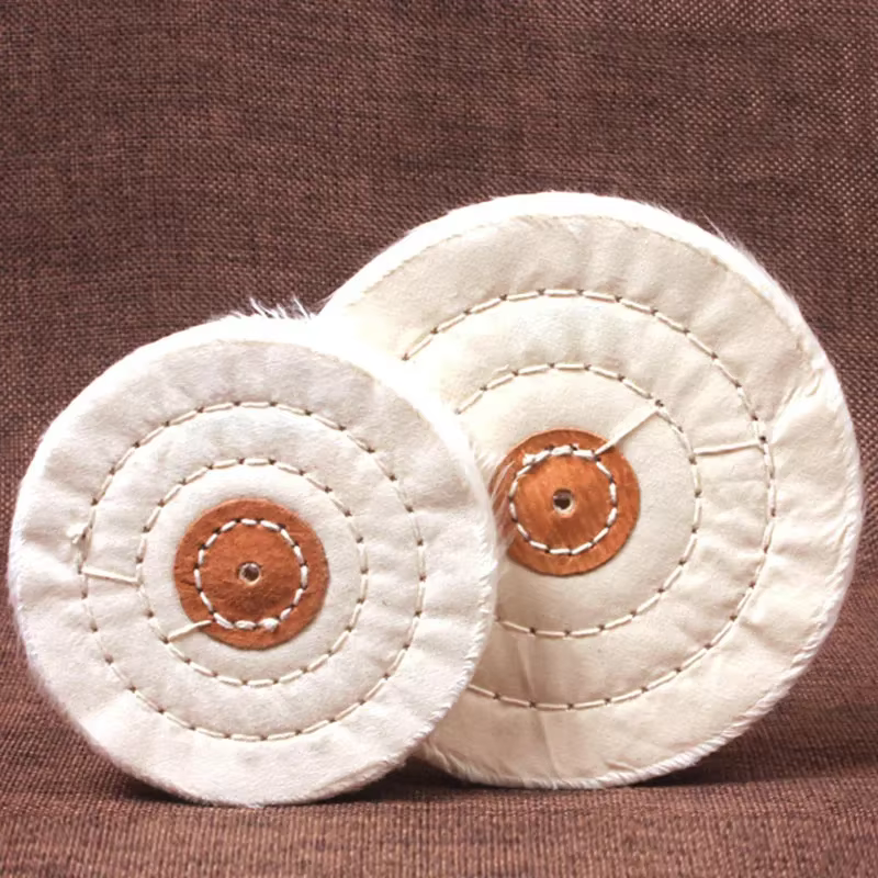 Roue de polissage de tissu de charpie de coton pour le ponçage des outils de roue de polissage de mi