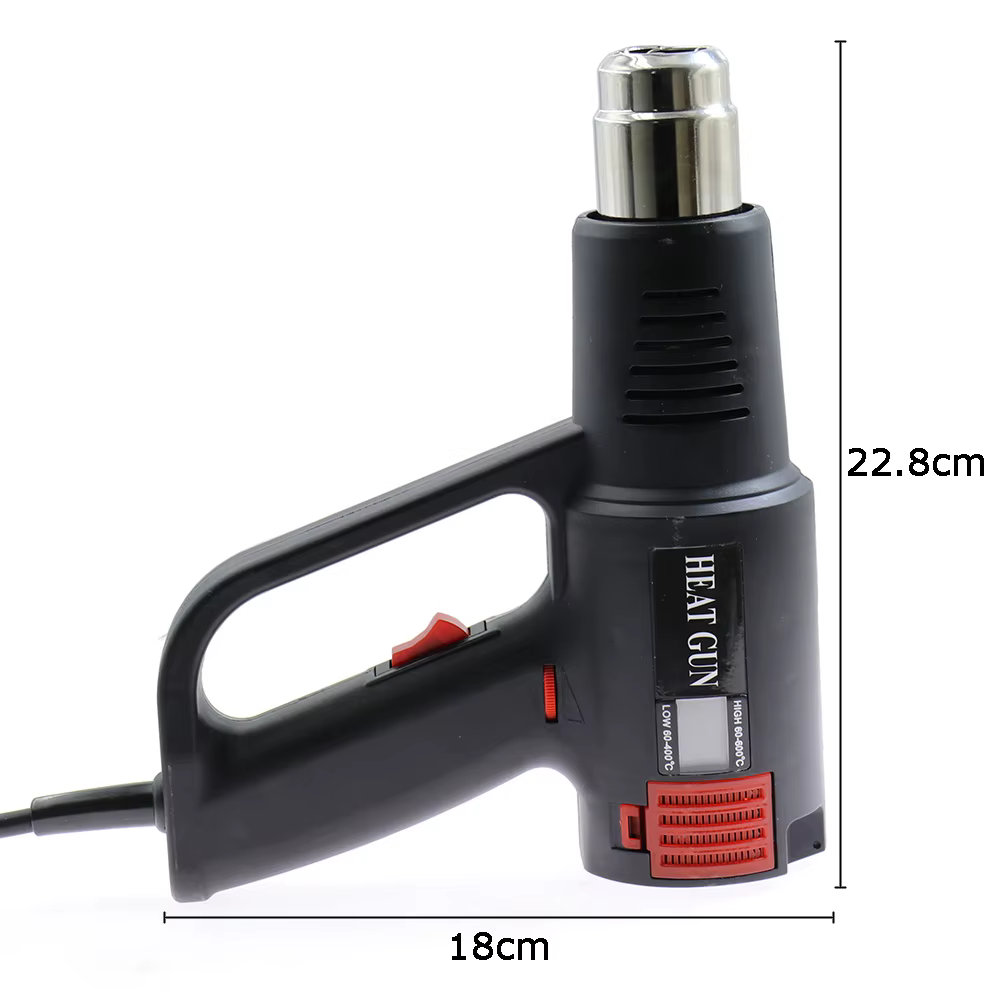 Pistolet à Air chaud électrique de qualité industrielle, 2000W, 220V, sèche-cheveux réglable en cont