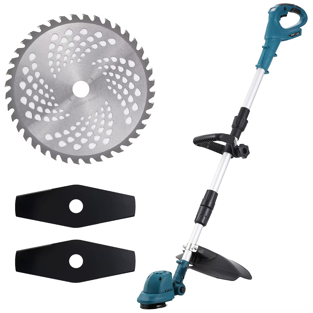 Tondeuse à Gazon Électrique Sans Fil, Moteur Sans Balais, Angle de Longueur Réglable, Outils de user