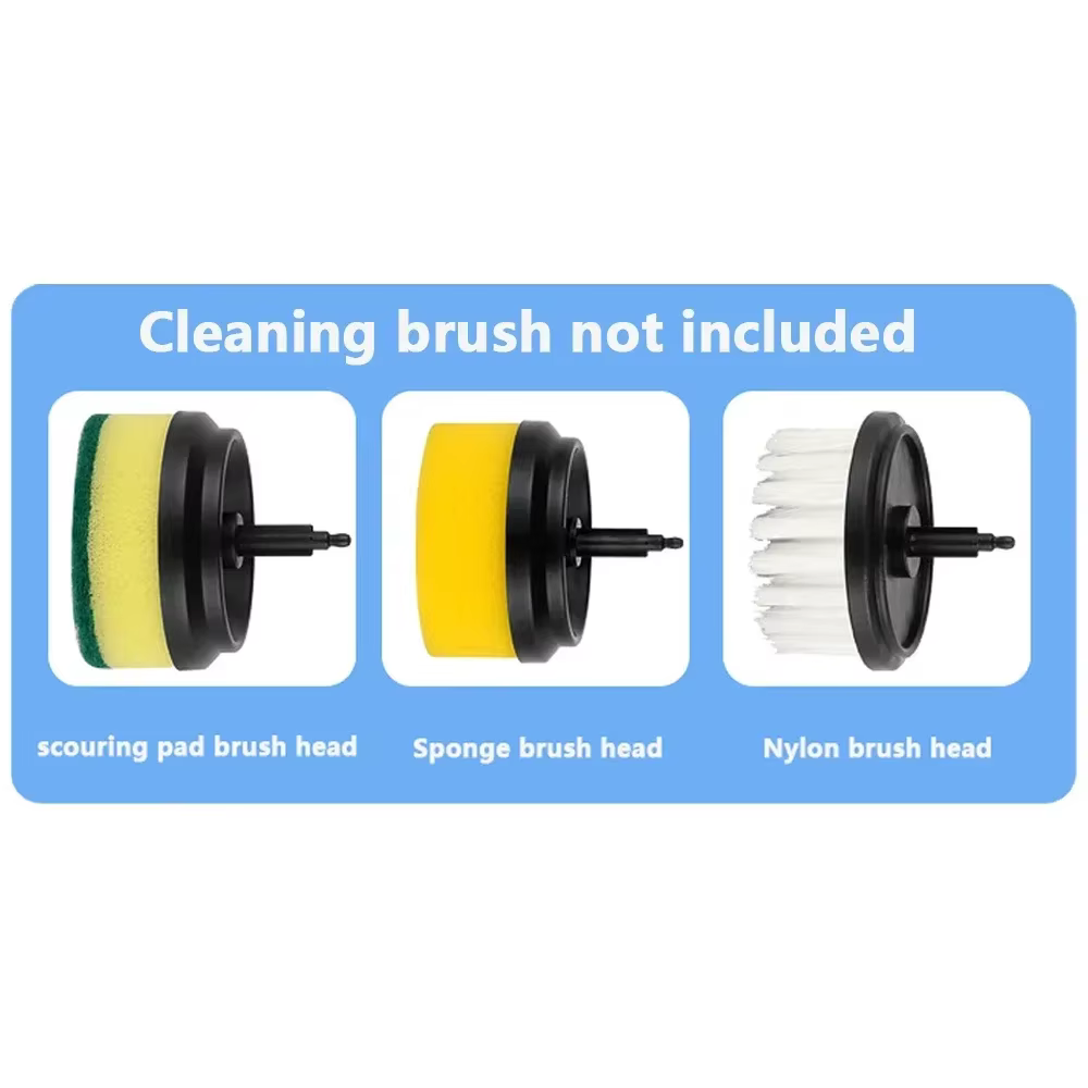Brosse de nettoyage électrique multifonctionnelle à long manche, têtes de brosse remplaçables, netto