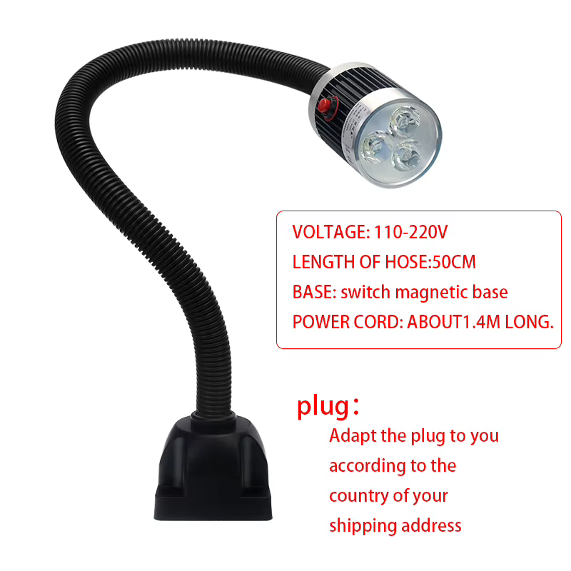 Lumière Led pour Machine-outil 3W 6W 9W, tuyau à bras Long, lampes de travail pour atelier, Base mag