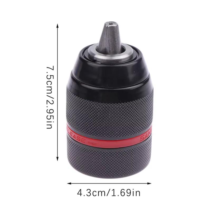 Mandrin de perçage métallique sans clé à cliquet 0,8-10 mm, filetage 3/8-24UNF, 75x40 mm, mandrin de