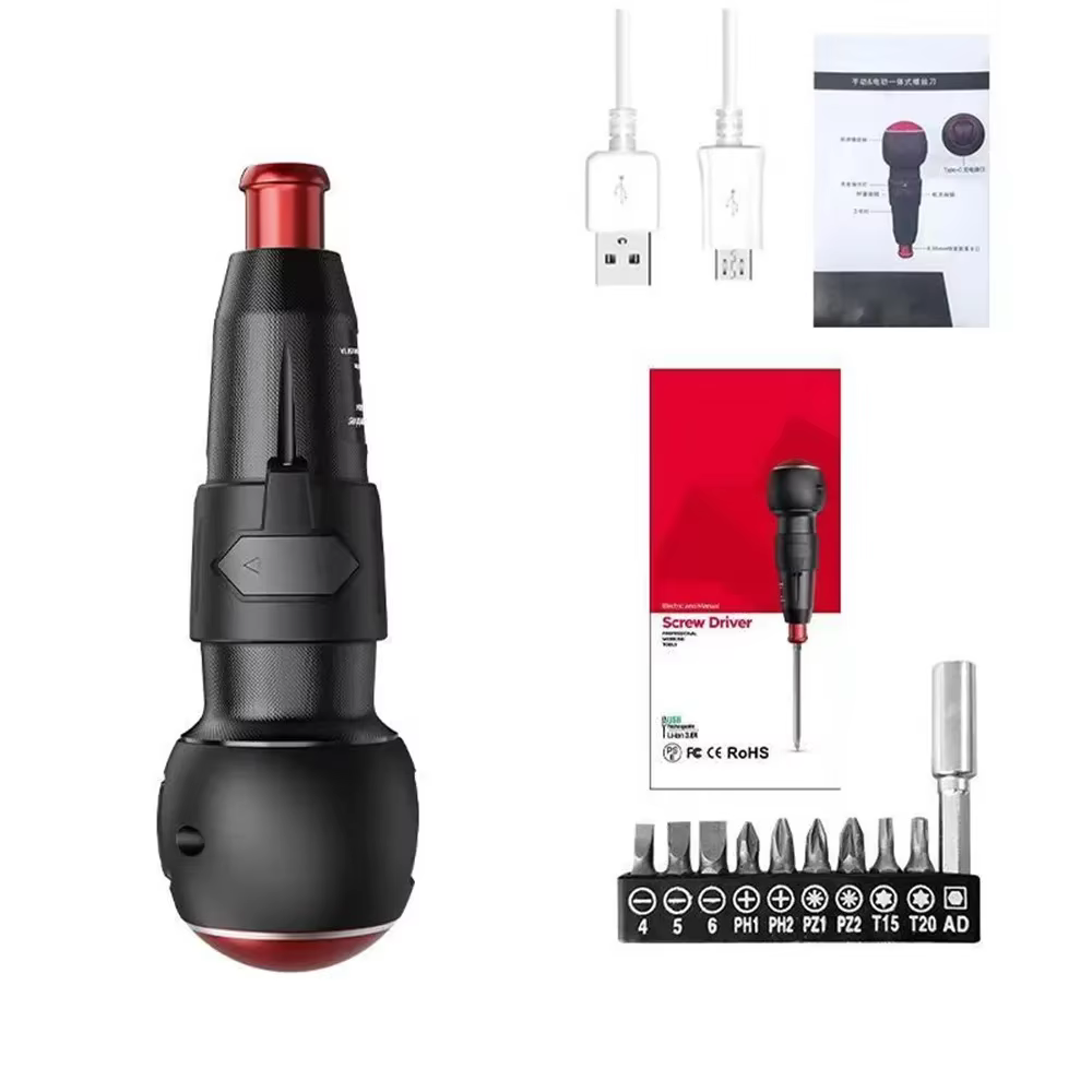 Tournevis électrique 10 en 1 2025, 3.6V, puissant jeu de tournevis rechargeables sans fil, tournevis
