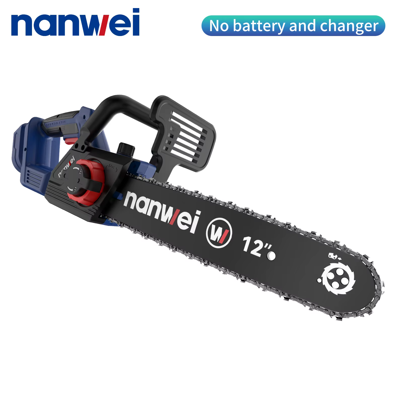 Scie à chaîne sans fil 20V à batterie lithium-ion pour jardin et extérieur, 12 pouces, pour l'entret