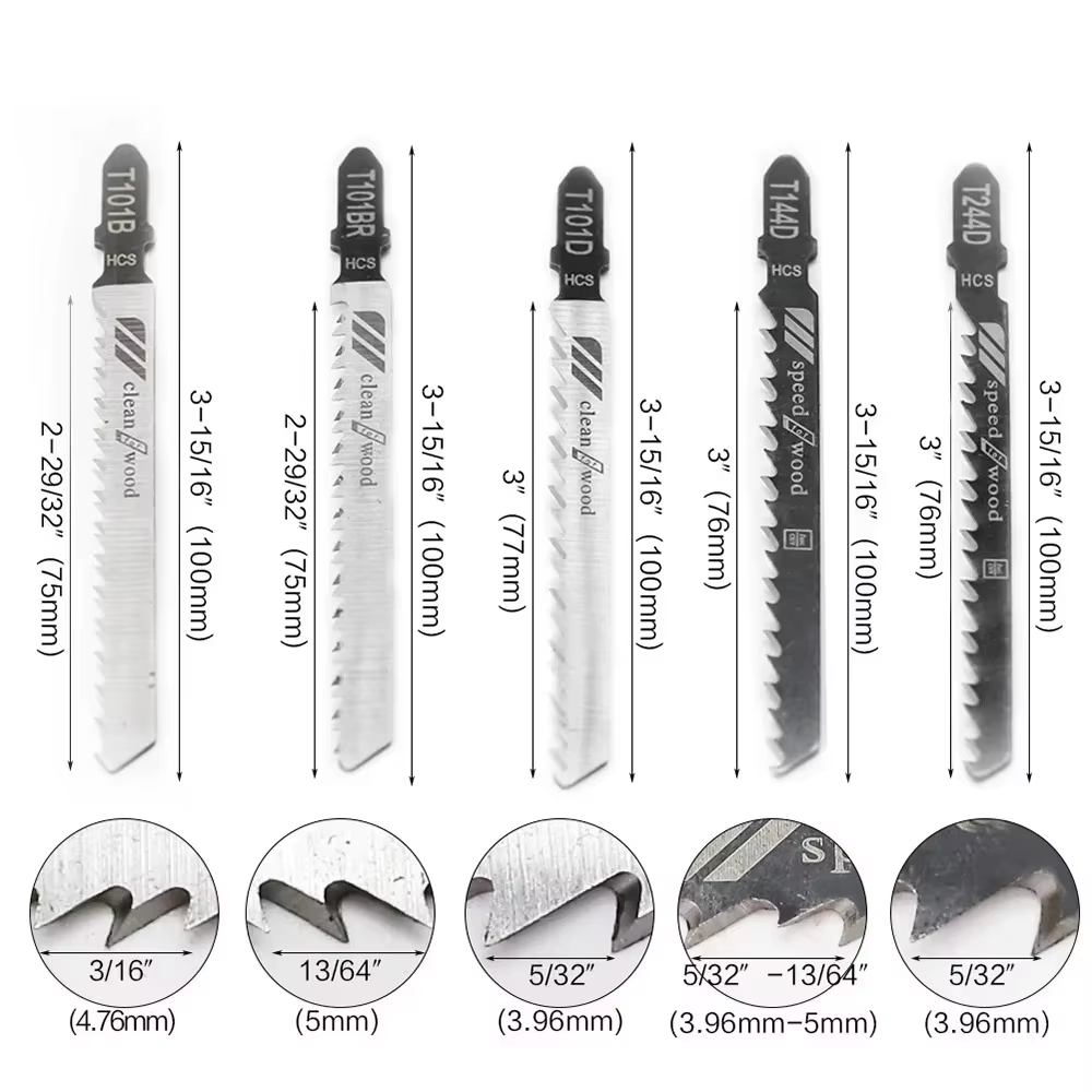 STONEGO 10 pièces lame de scie alternative lames de scie sauteuse pour coupe du bois/métal outils de