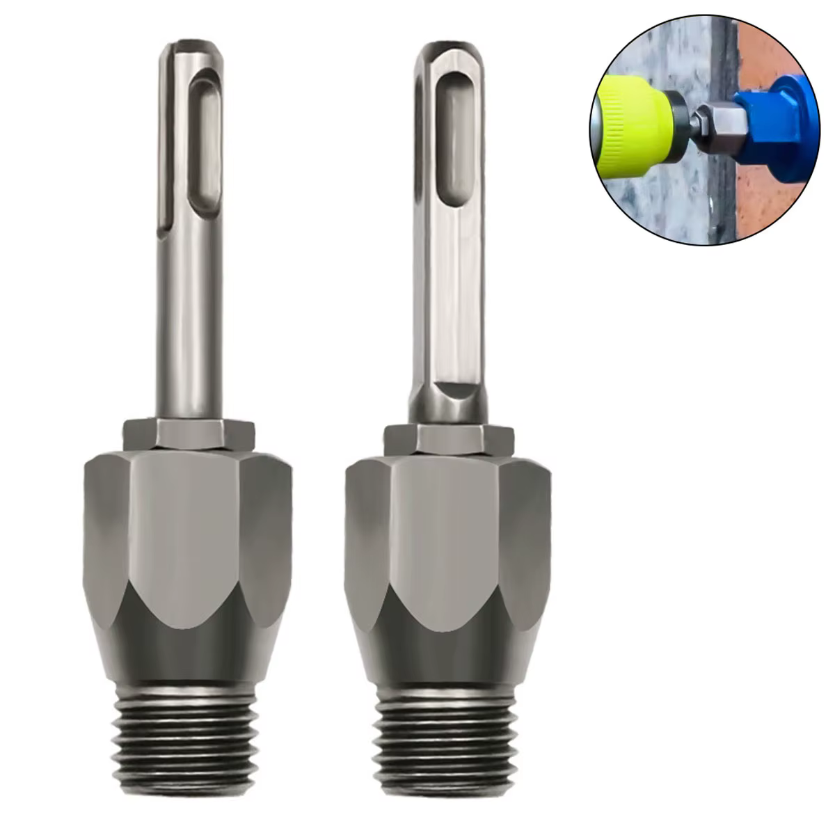 Adaptateur de perceuse électrique SDS Plus 13 mm avec tige de connexion M22 pour foret diamanté à qu