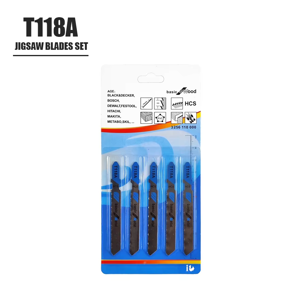 Jeu de scie sauteuse HCS à arbre en T, scie sauteuse assortie, bois, plastique, métal, T11/s, T118A,