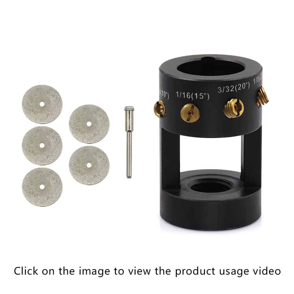 Meuleuse d'électrode en tungstène, outils de soudage TIG, trous horizontaux multi-angles et décalés 