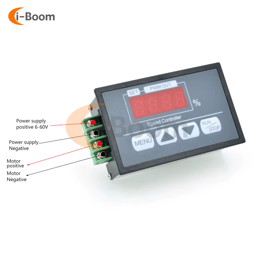 Contrôleur de vitesse de moteur PWM DC6-60V, contrôleur de puissance avec affichage numérique LED, d