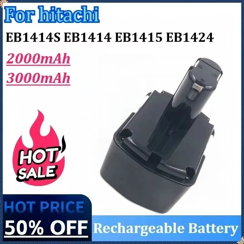 Batterie 14.4V pour Hitachi EB1414S EB1414 EB1415 EB1424 1414L CJ 14DL DH14DL G 14DL DS 14DAF2 14DFL