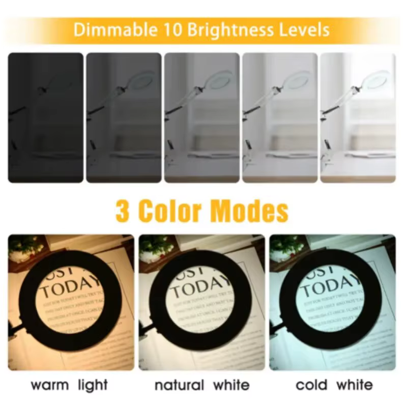 72LED 8X/10X NOUVEAU Lumineux Loupe USB 3 Couleurs LED Loupe pour Fer À Souder Réparation/Lampe de T