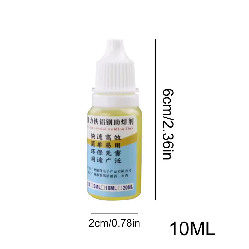 Flux de soudure pas propre 0.33oz liquide métallique Flux de soudure aluminium et électronique 18650