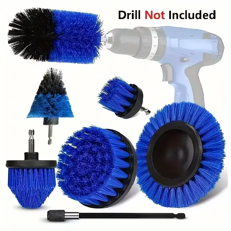 Ensemble de fixation de brosse de forage 7 pièces, Kit d'outils de brosse de nettoyage, brosse de fo