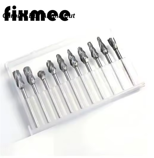 Lot de 10 fraises en carbure 3*6mm pour découpe aluminium, meuleuse rotative 1/8, perceuse pour Drem