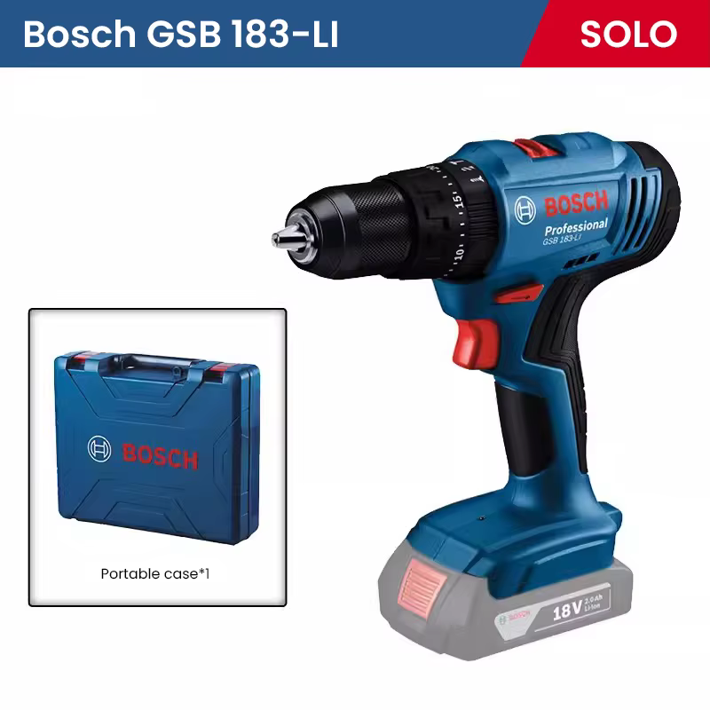 Bosch-Perceuse électrique GSB 183, tournevis sans fil, perceuse à percussion sans balais, couple de 