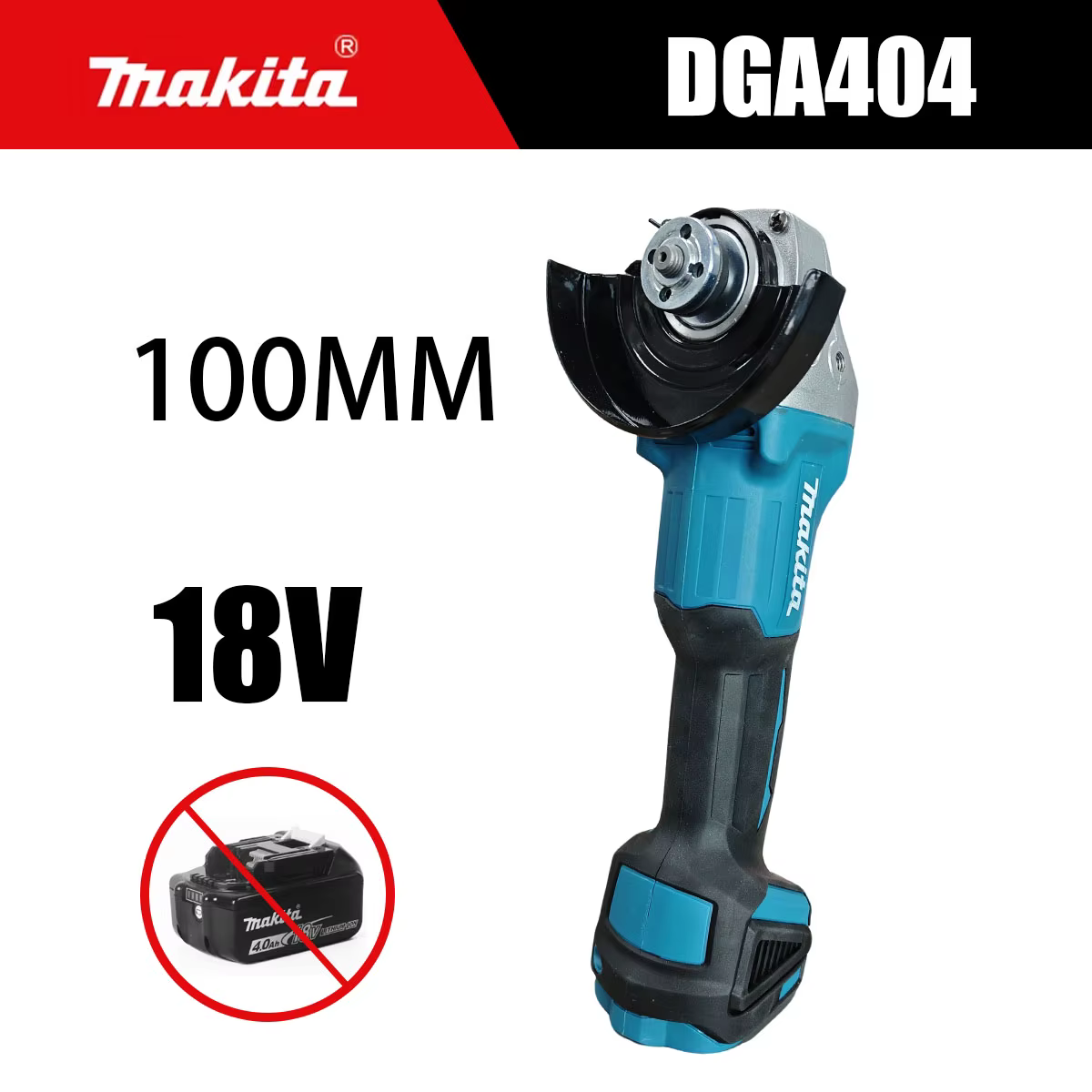 Meuleuse d'angle sans fil Makita DGA404 à 4 vitesses |   Outil électrique sans fil 18V LXT pour la d