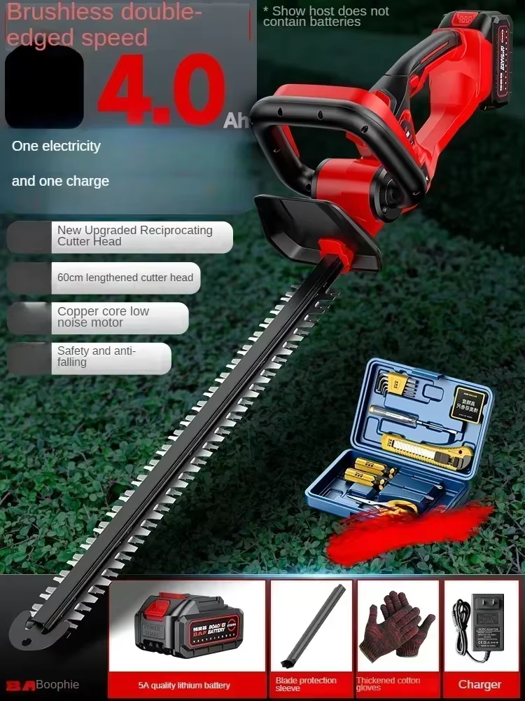Taille-haie sans fil 110V/220V avec fonctions multiples pour l'élagage du thé, des arbres et du jard