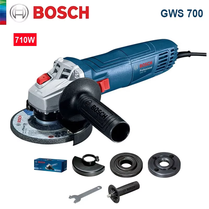 Meuleuse d'angle Bosch GWS 700 filaire 110/220V, machine de polissage et de découpe, 12000 tr/min, d