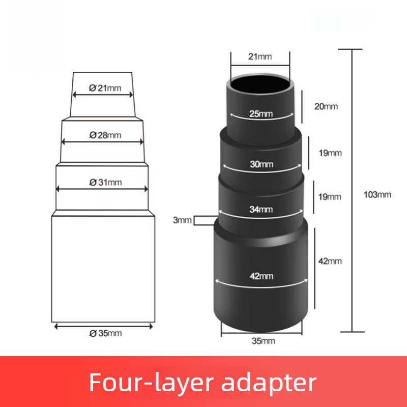 Kit d'adaptateurs universels pour tuyau d'aspirateur 50-23mm pour ponceuse, scie à onglet, défonceus
