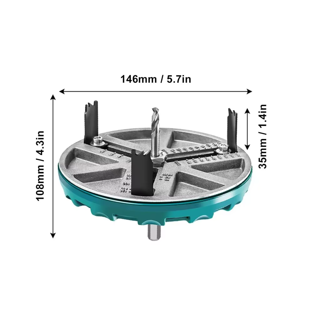 Outil de sciage à trous rond réglable, diamètre réglable 45mm-130mm, outils de coupe pour le travail