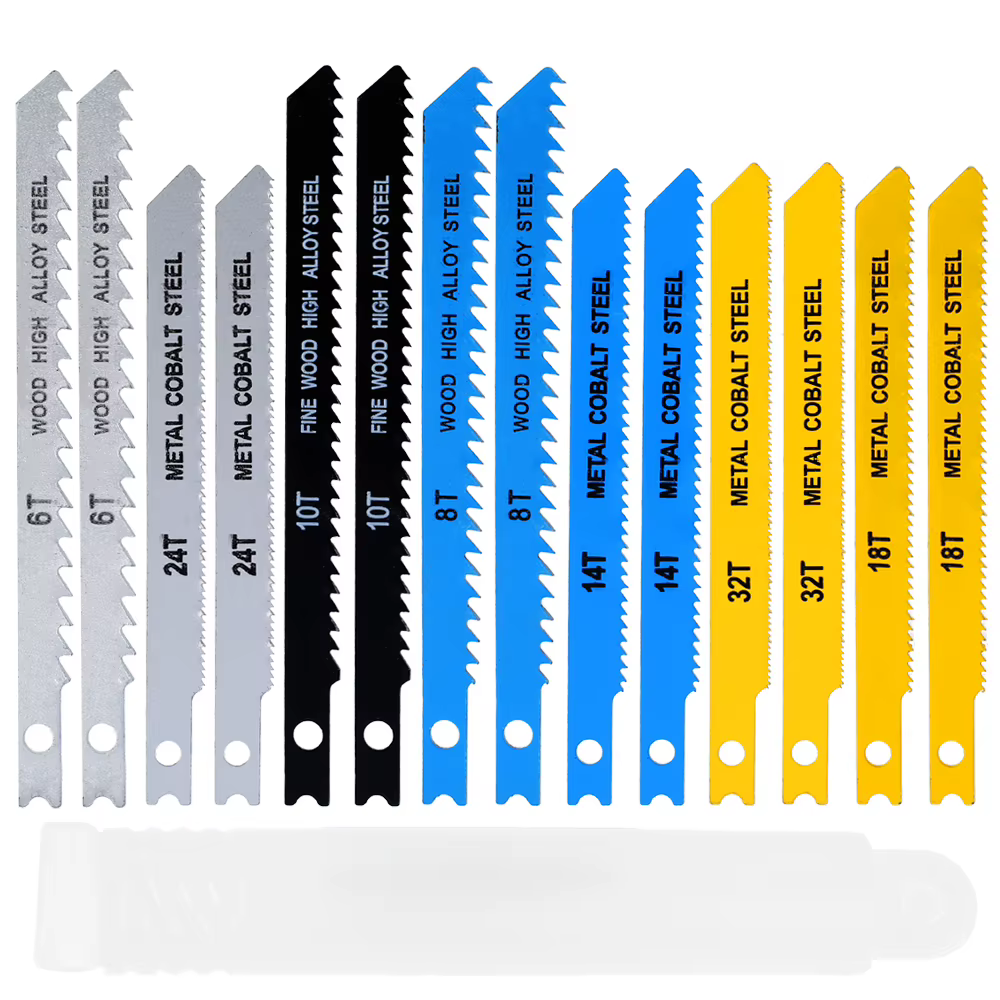 Jeu de lames de scie sauteuse en acier à haute teneur en carbone, assortiment de lames de scie avec