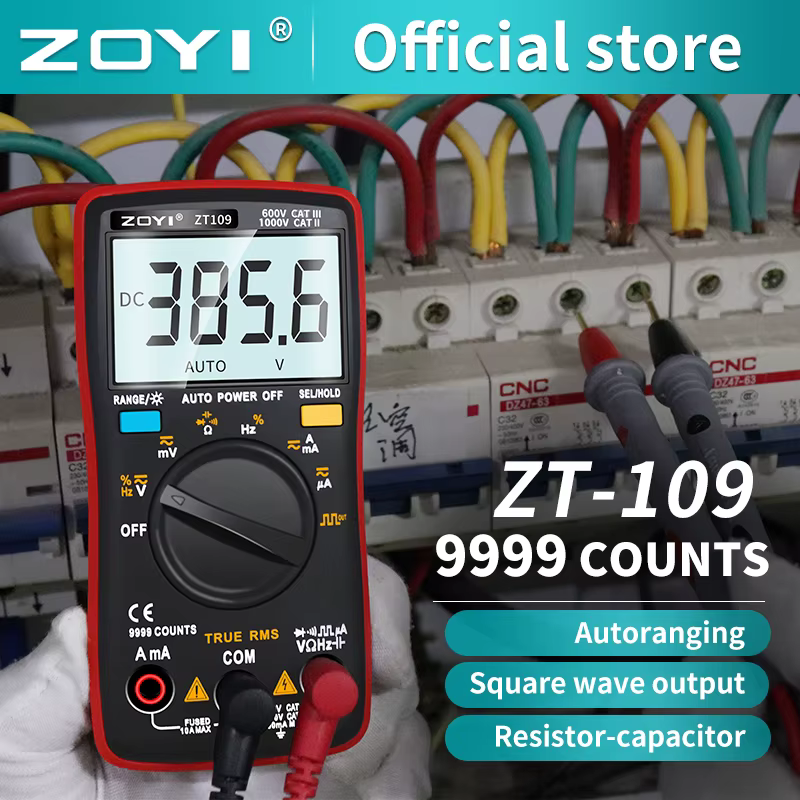 ZOYI-Multimètre électrique numérique ZT109/111, 6000 points, testeur de tension de courant CC/CA, Tr