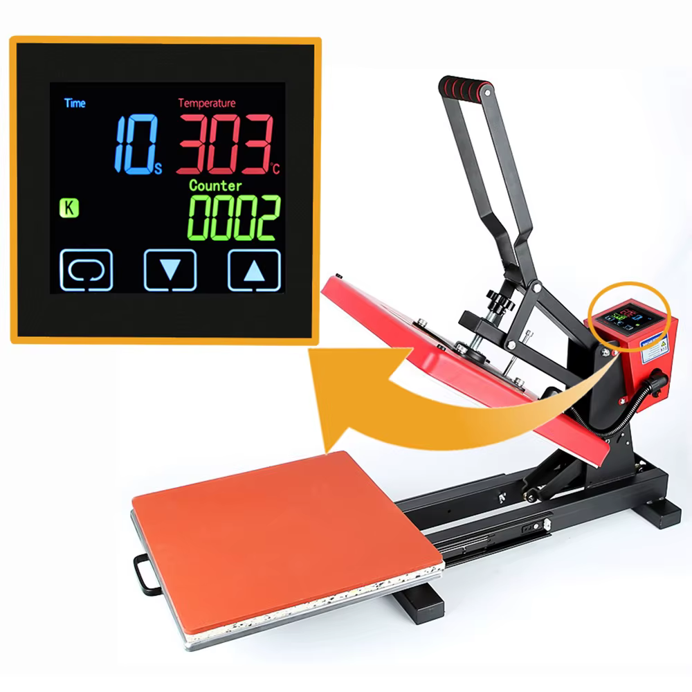 Thermostat HEATPRESS avec minuterie et fonction compteur Écran LCD Écran tactile Alarme temporelle P