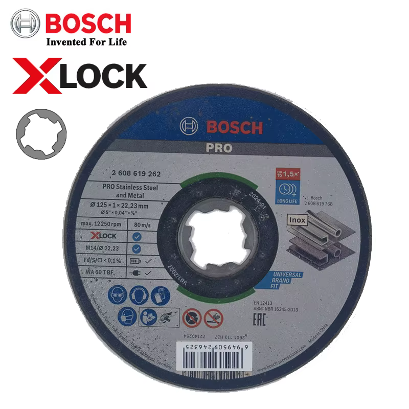 Bosch X-Lock-Disque de Meulage en Métal et Acier Inoxydable, Meuleuse d'Angle de 125mm, Système de C