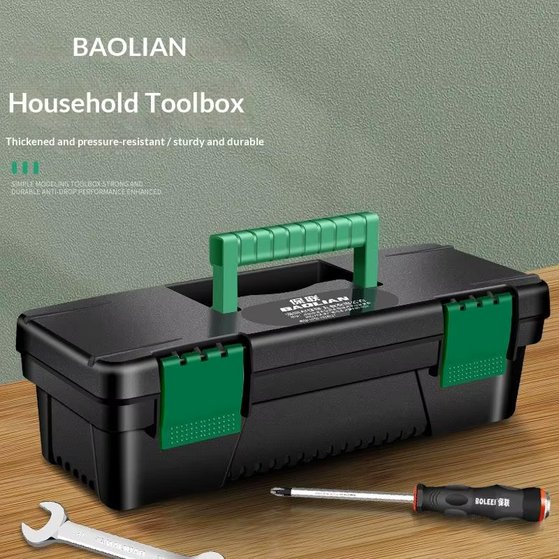 Boîte à outils en plastique de 10 pouces, boîte de rangement pour outils de menuiserie, réparations 