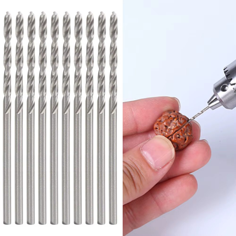 Foret hélicoïdal de 1,75 mm de diamètre, entièrement affûté, extra long, micro-forets en acier rapid