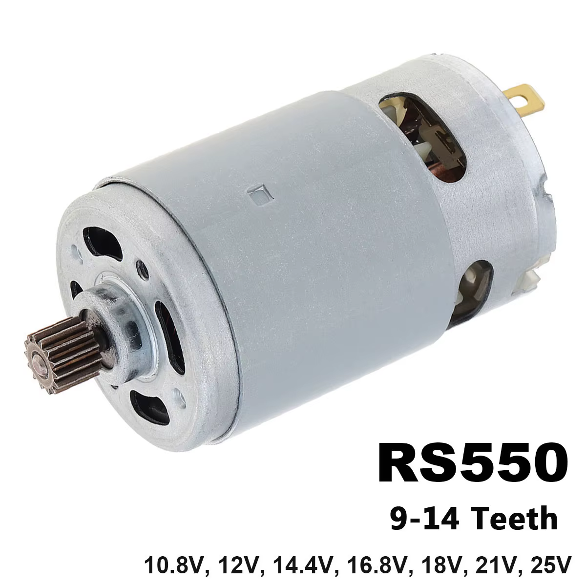 Moteurs RS550 DC 10.8V/12V/14.4V/16.8V/18V/21V/25V, moteur de perceuse avec boîte de vitesses à coup
