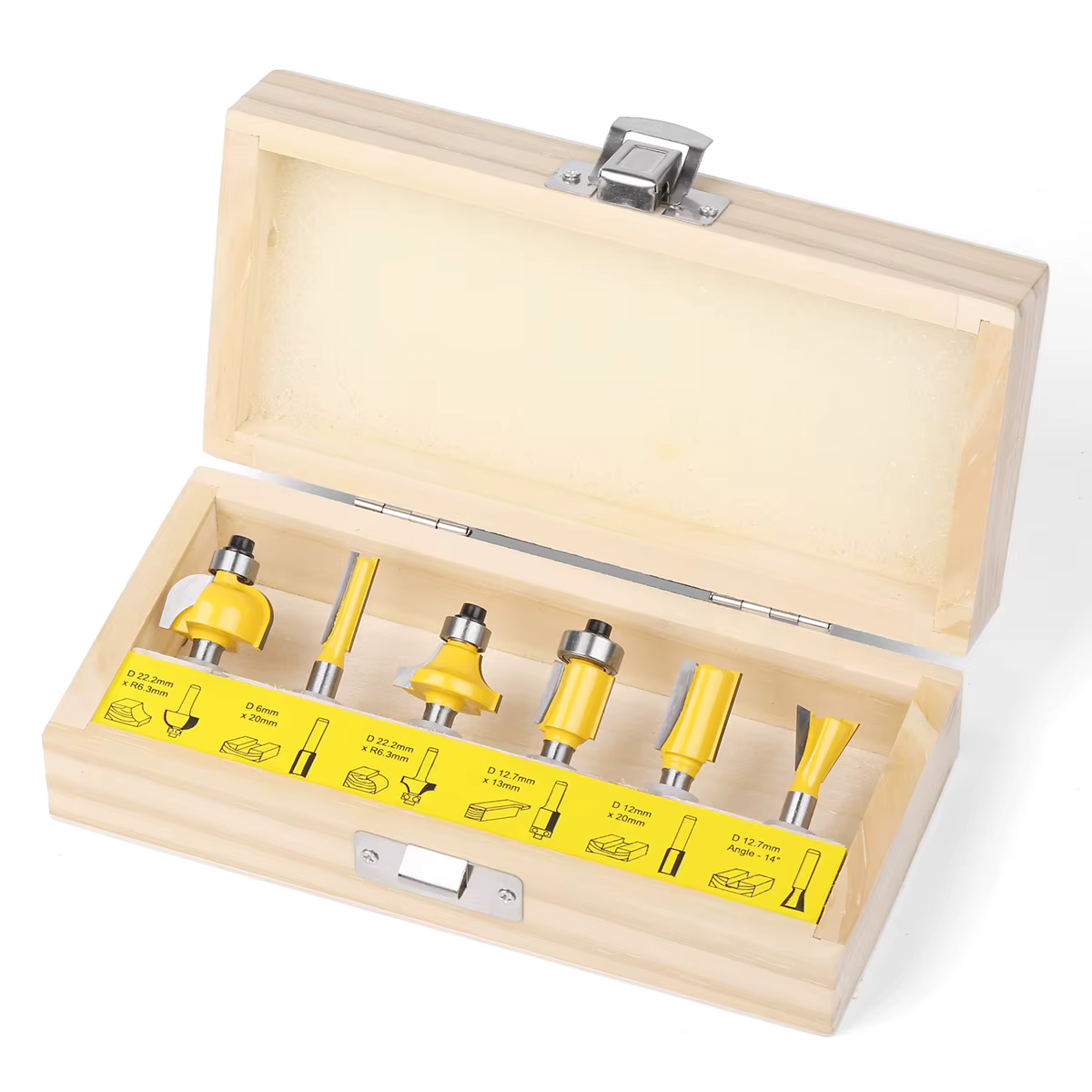 Ensemble d'outils de mèche de toupie en carbure cémenté massif, coupe-machine de coupe, travail de c