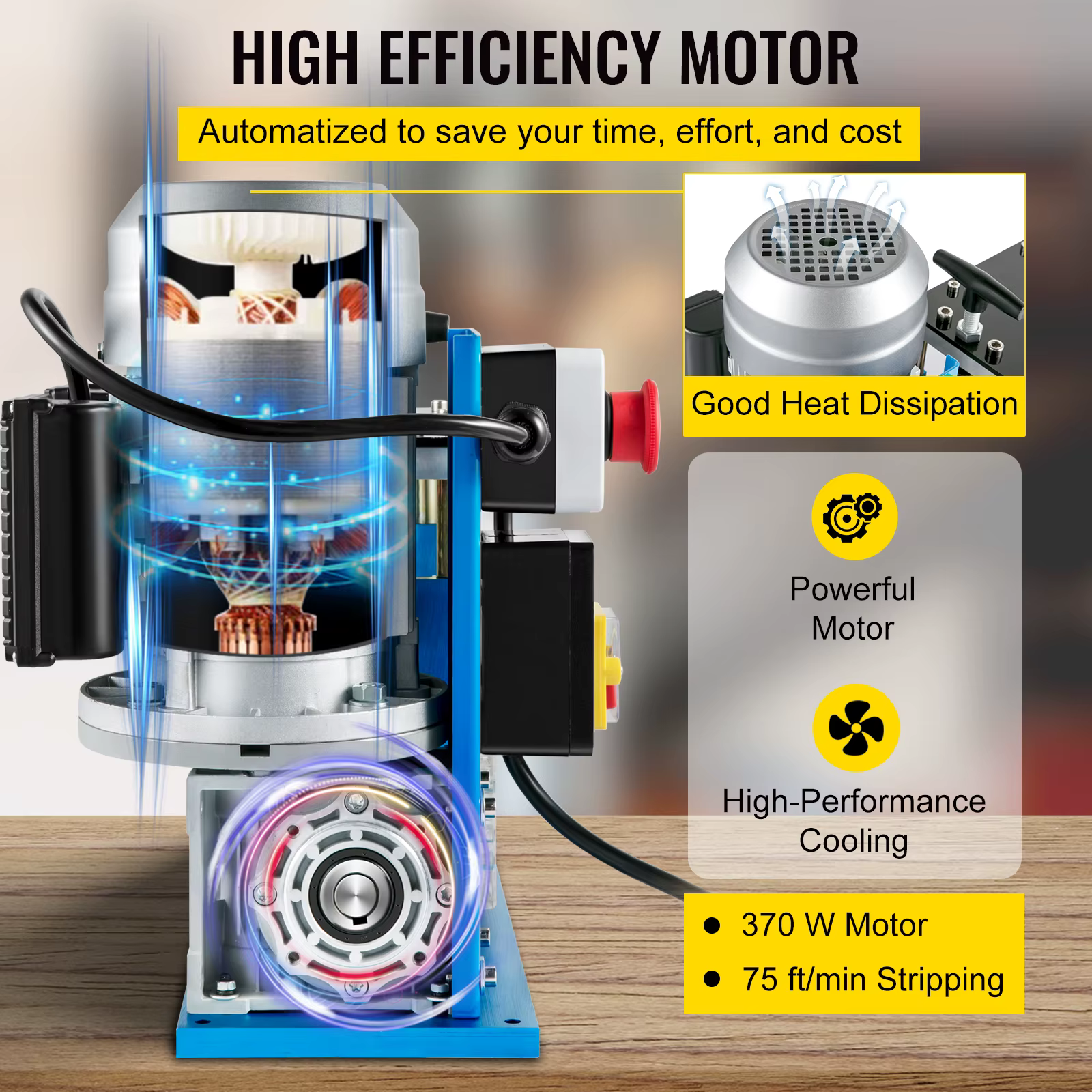 SucceBuy Machine à dénuder les fils électriques dénudeur de câbles 1.5-38mm 11 canaux acrylique + al