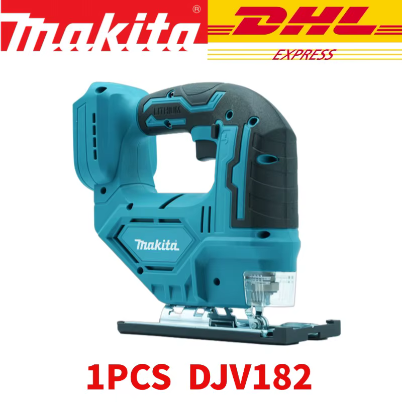 Scie sauteuse électrique sans fil Makita DJV182Z Brushless 18V 340W avec lame de scie, poignée en fo