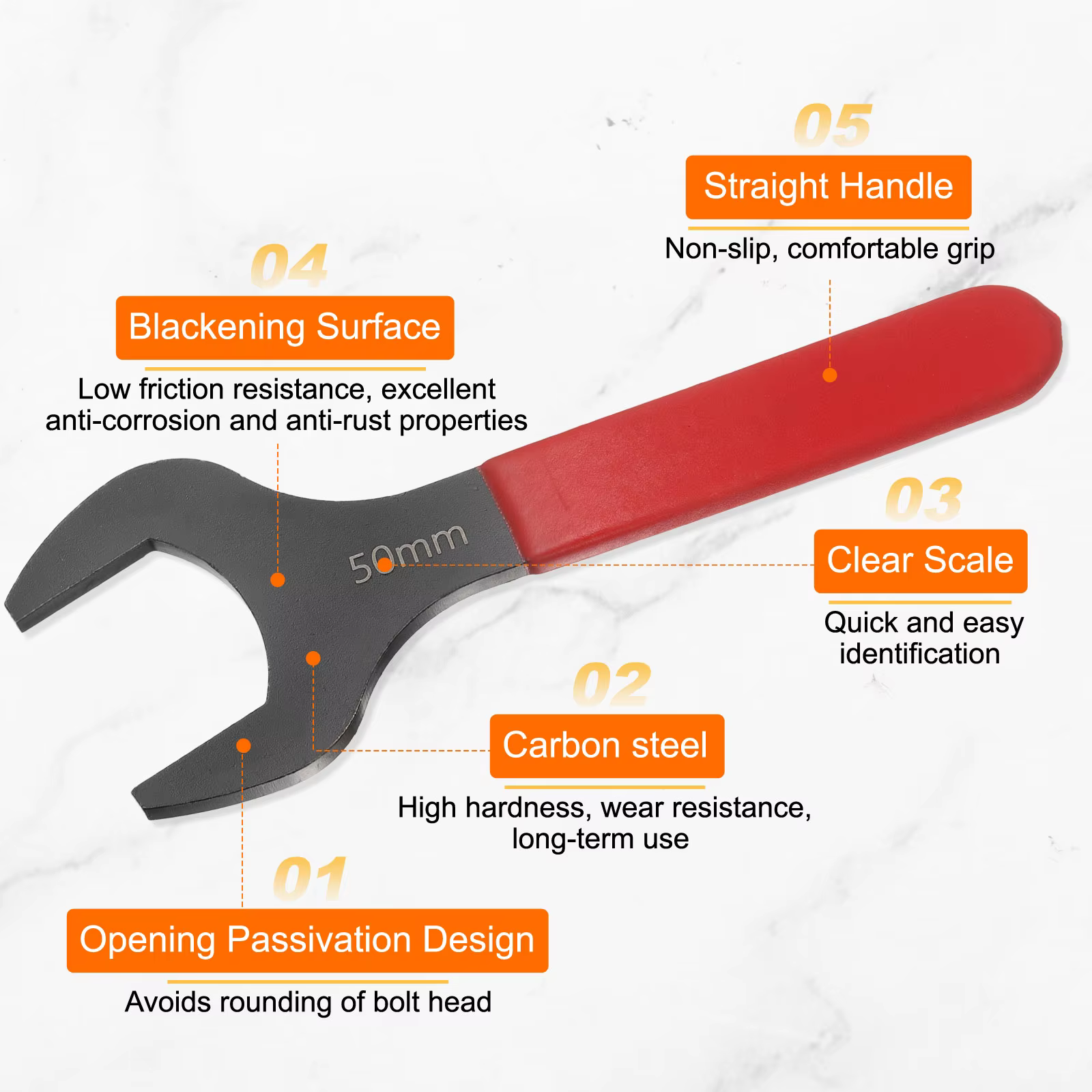 Uxcell – clé métrique à extrémité ouverte unique, 21mm-58mm, Angle de décalage de 15 degrés, clé en 