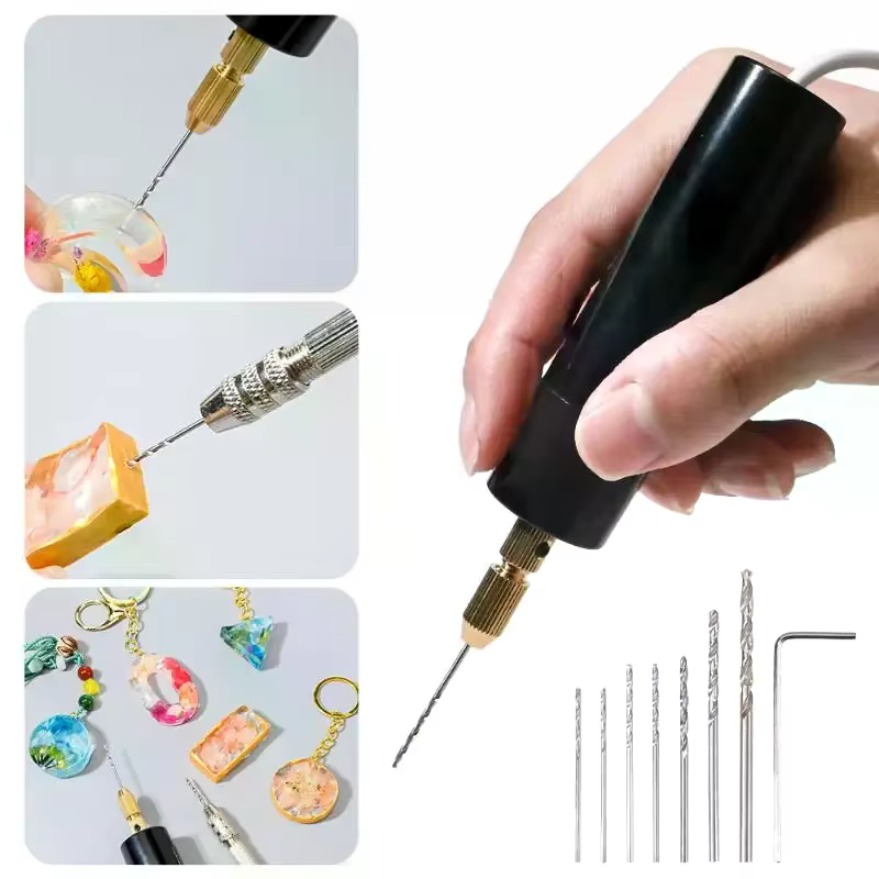 Mini perceuse électrique portative, bricolage, outils de perceuse électrique USB pour la fabrication