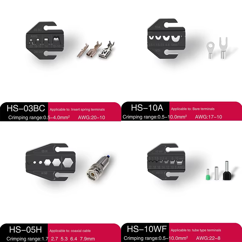 Kit de pinces à sertir pour bornes pré-isolées, couvercle de serrage HS-30J HS-40J/pince à sertir mu