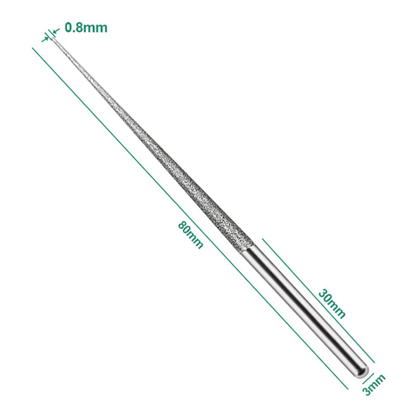 Tiges de meulage de 3MM, Mini perceuse à diamant, tête de meulage, fraise, aiguille de gravure, scul