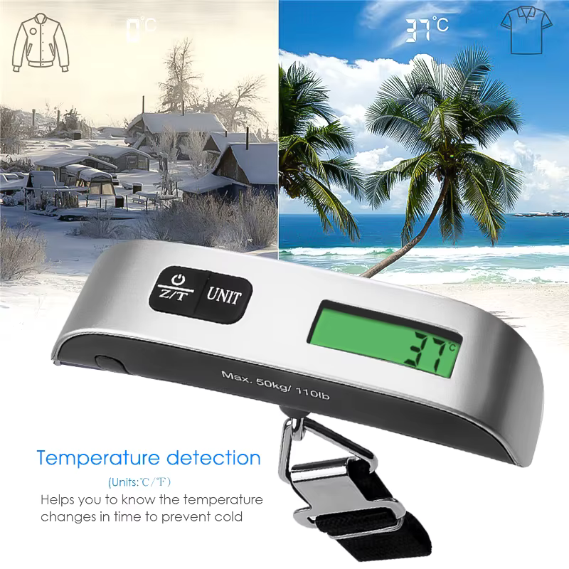 50kg x 10g Balance numérique Portable LCD affichage Mini Balance suspendue électronique bagages vali