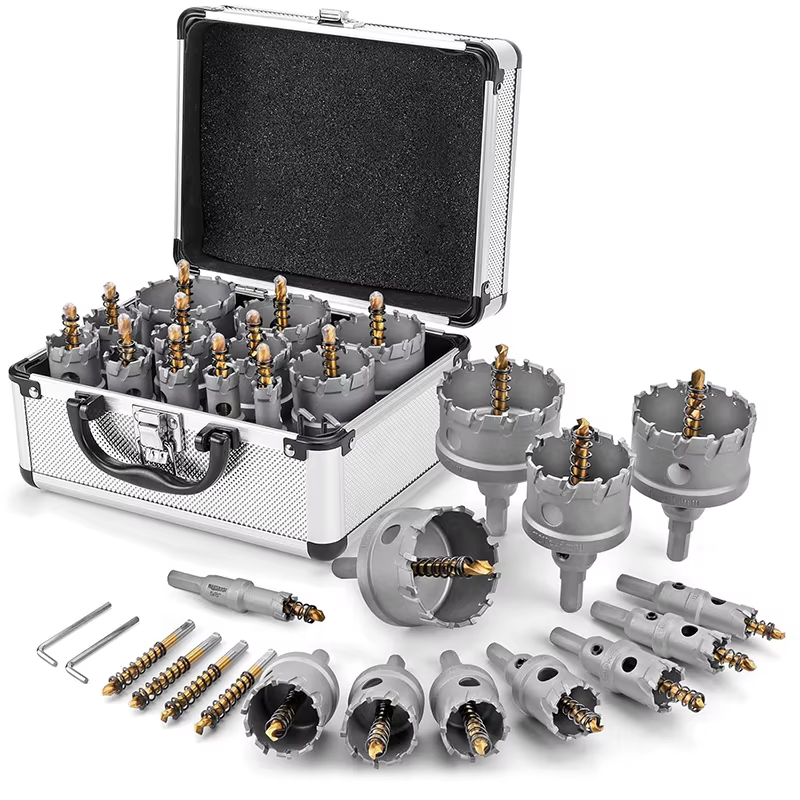 Kit de scie cloche en carbure pour métal dur, ensemble de coupe de haute précision, acier inoxydable