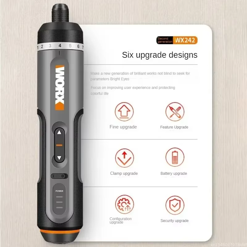 Worx 4V jeu de tournevis électriques WX242 Portable intelligent sans fil tournevis électrique Mini p