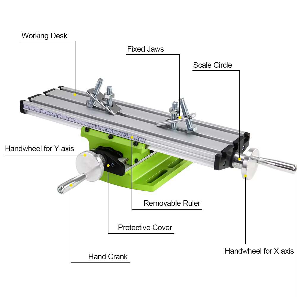 ALLSOcloser BG-6300 Table Composée de Travail Croix Glissière Table de Travail pour Fraisage proposi