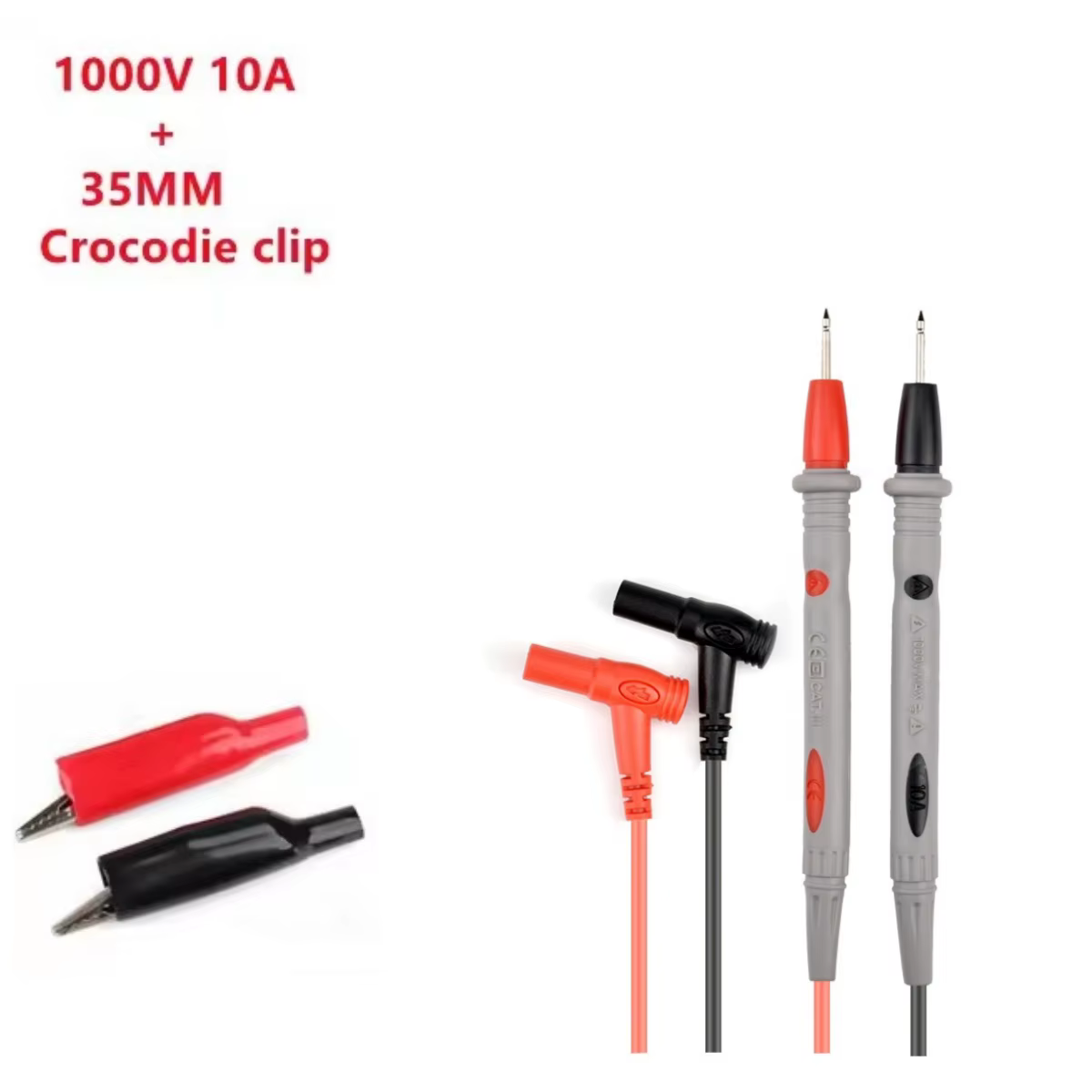 10A 20A 1000V sonde fils de Test broche pour multimètre numérique pointe d'aiguille multimètre teste