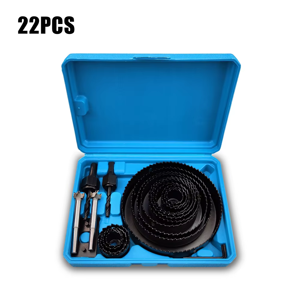 Kit de coupe de scie cloche 22 pièces/ensemble, outils 19-127mm, alliages métalliques en bois, circu