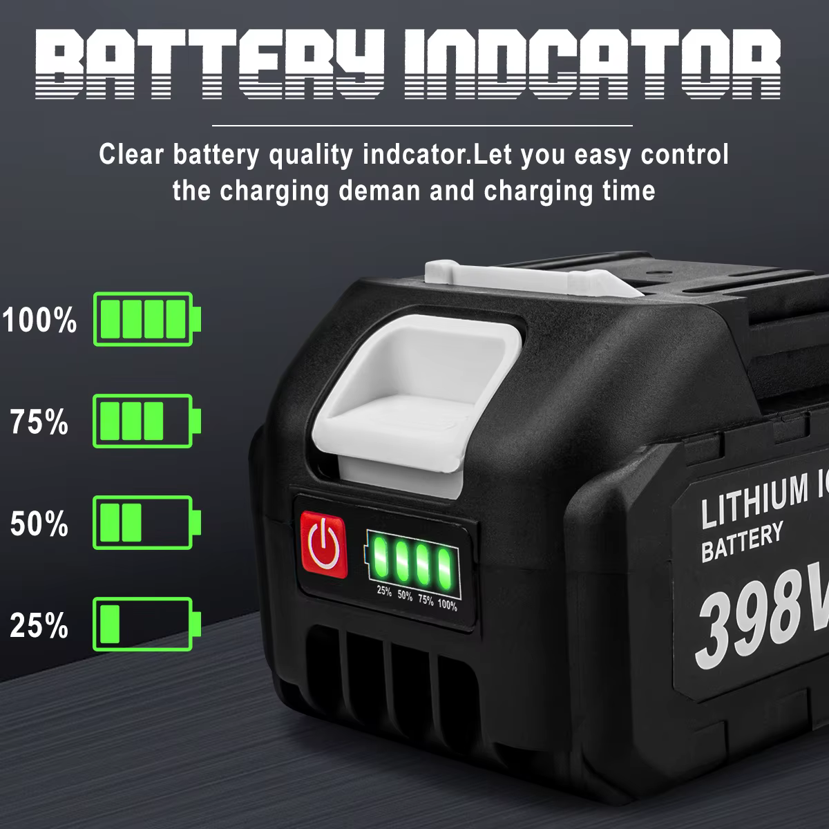 Batterie rechargeable Gisam 4.5Ah 4.0Ah 2.0Ah Lithium-ion 198VF 398VF 928VF Li-ion pour batterie Mak