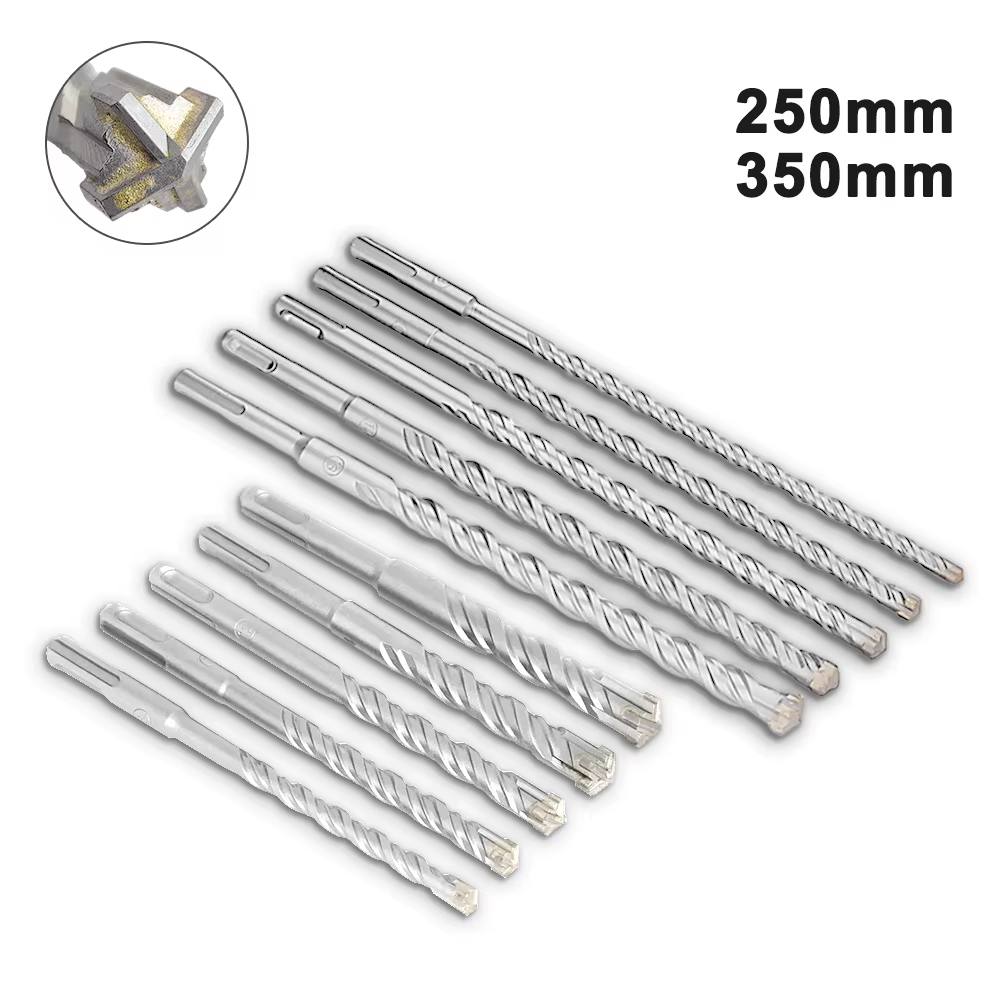 Foret de maçonnerie de 250mm 350mm de Long, tige SDS Plus pour marteau électrique, diamètre de point