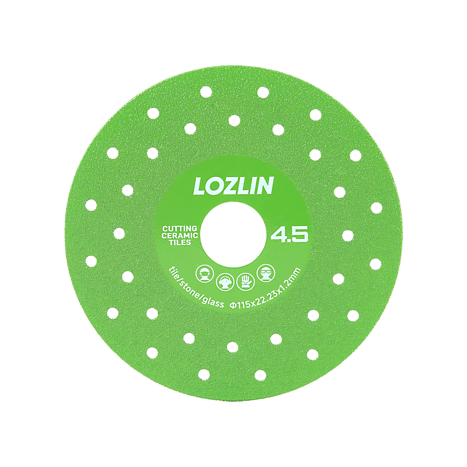 Lame de scie diamantée brasée LOZLIN 115 mm, double usage pour la découpe et le meulage du marbre, d