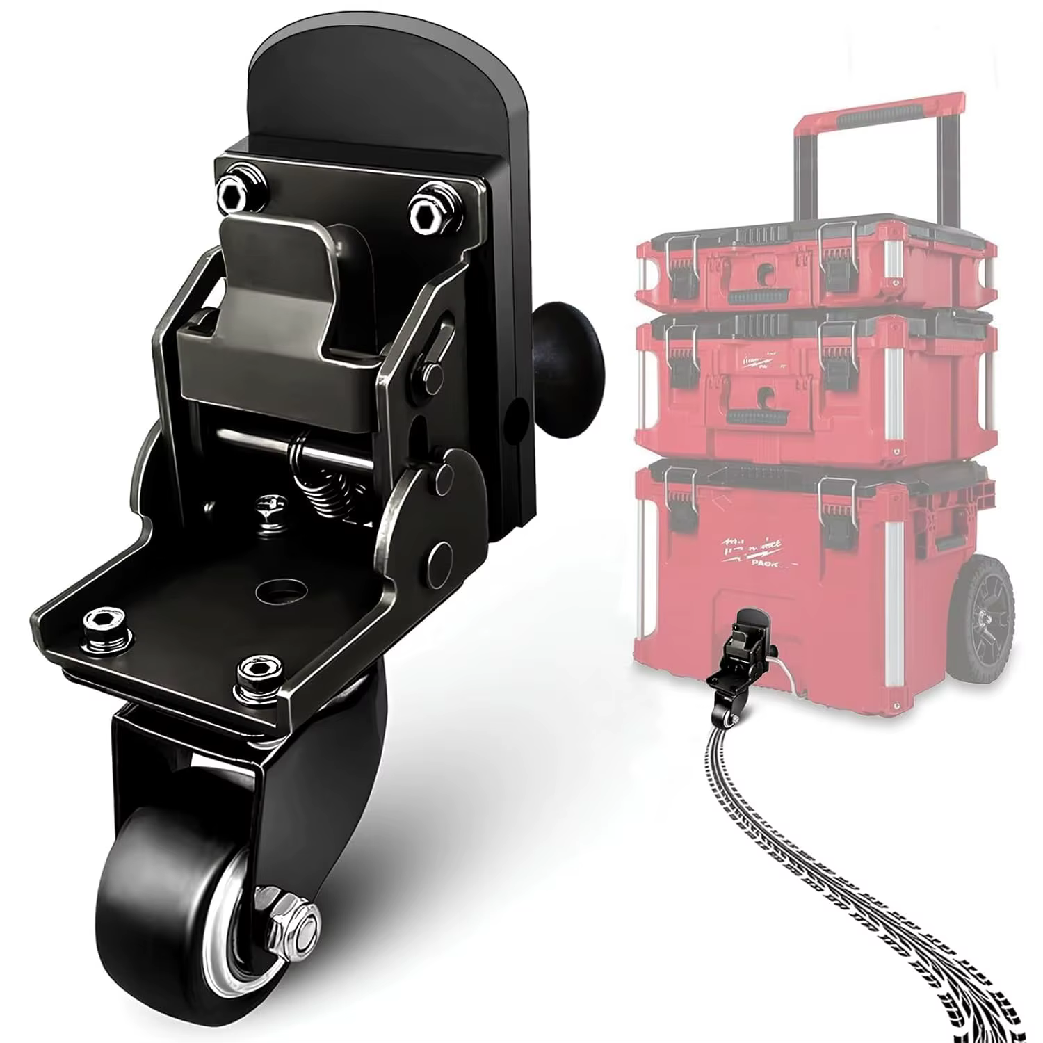 Kit de roues avant Packout compatible avec la boîte à outils roulante Packout de Milwaukee, accessoi